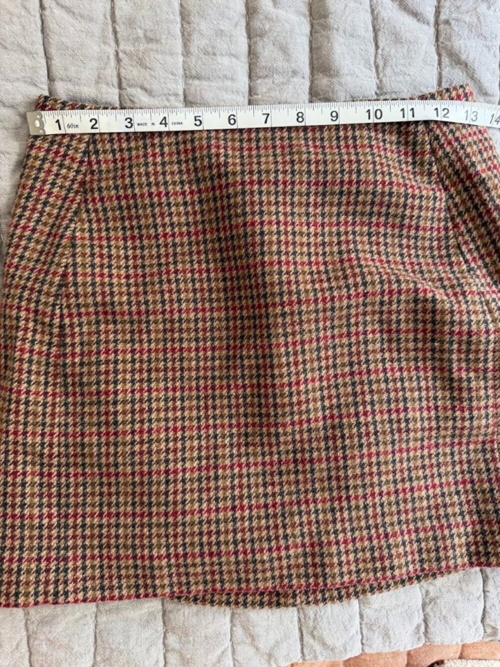 Sezane Malia Skirt - Brown Houndstooth - Size 2 US / 34 FR - Picture 7 of 8